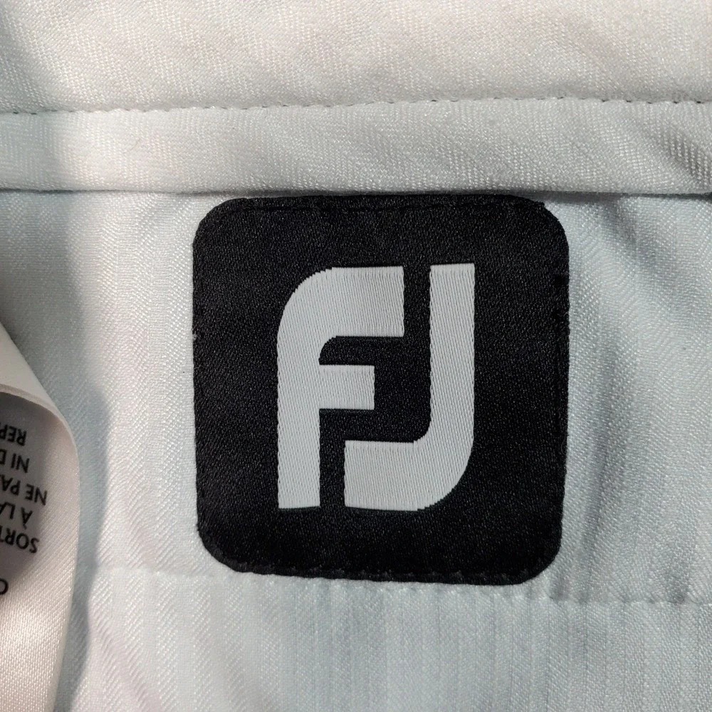 FootJoy Golf Shorts Mens 32 Blue White Seersucker Striped Preppy Coastal Classic